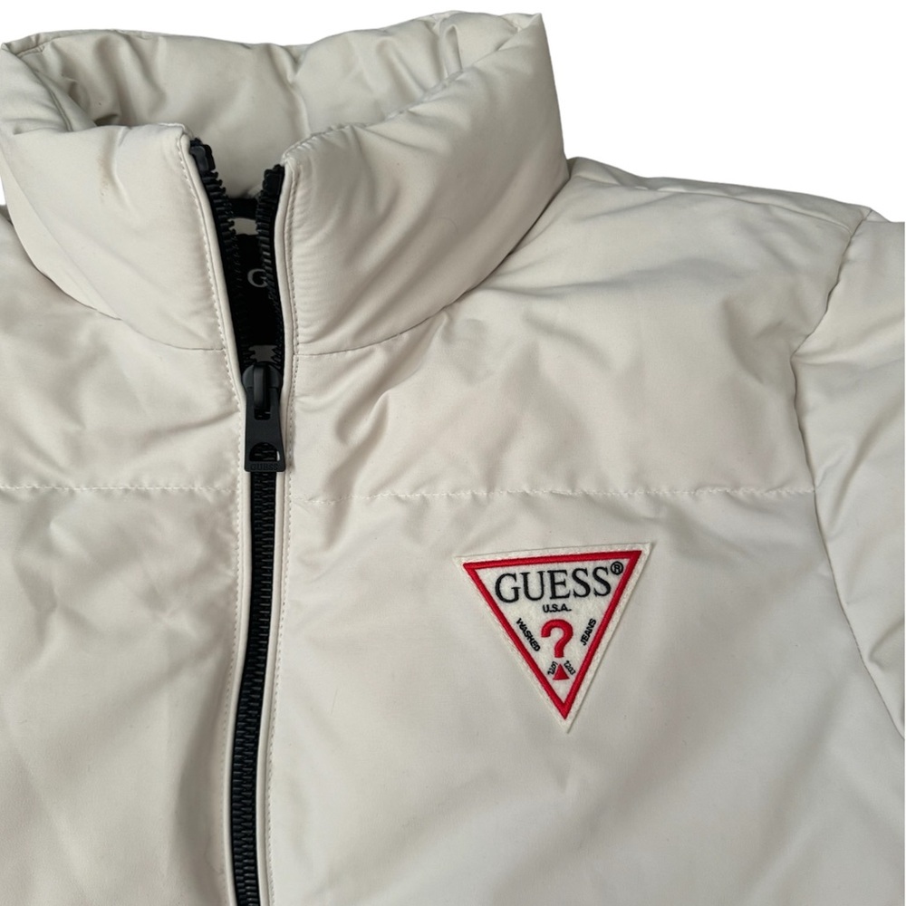 Guess | NWOT Men black and white Heavy-Weight Colorblock Puffer Jacket size L - Picture 6 of 11